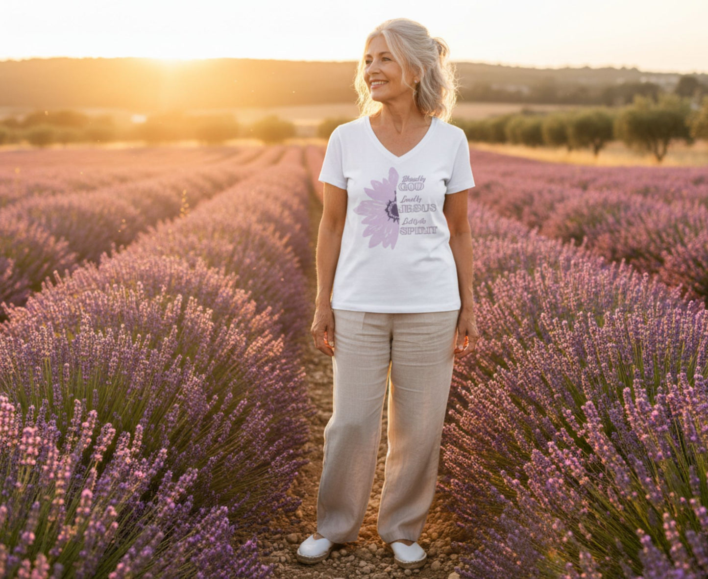 Blessed By God Women's V-Neck Christian T-Shirt | Faith Apparel South Africa | Covenant Brands