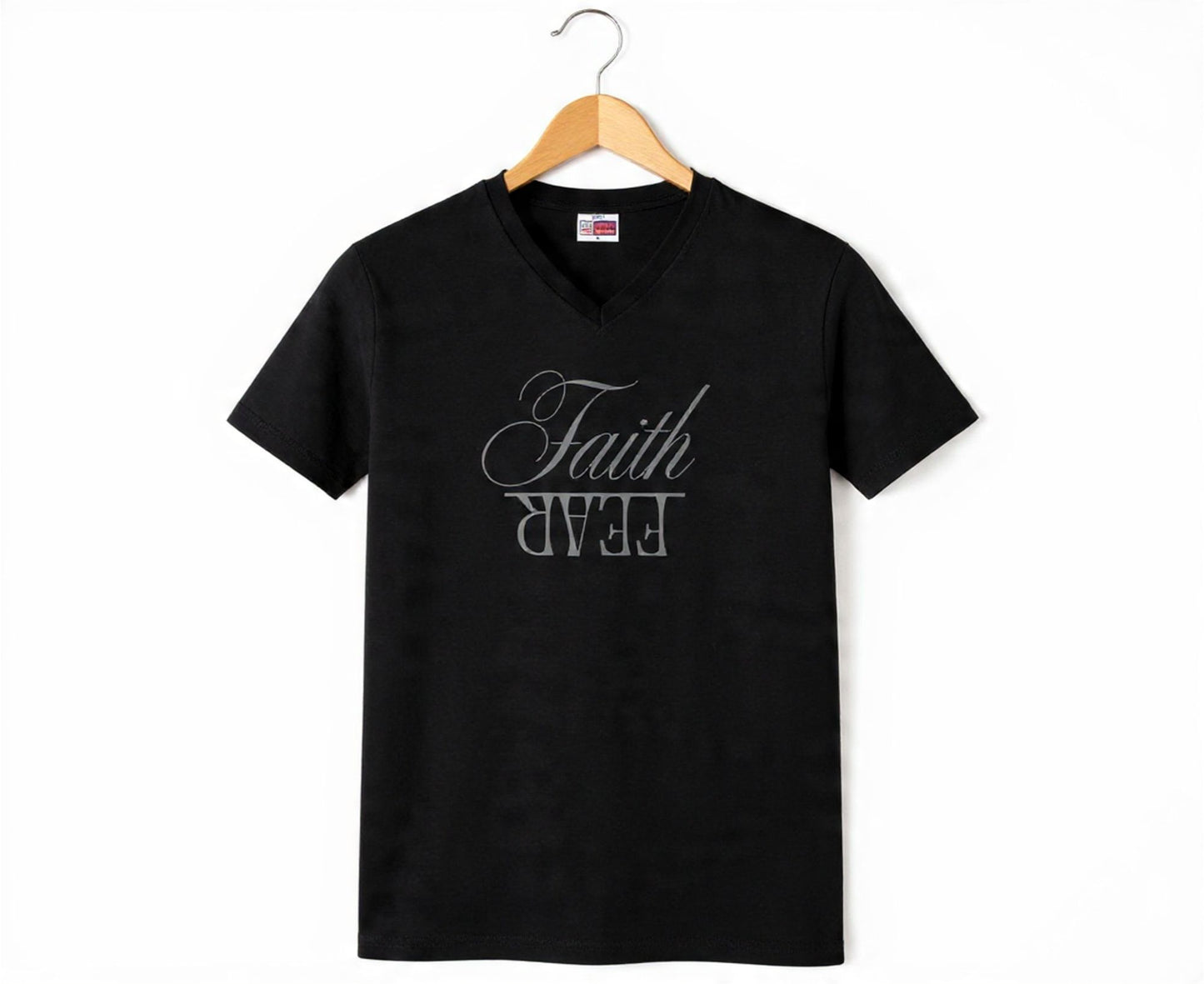 Men's "Faith Over Fear" V-Neck T-Shirt
