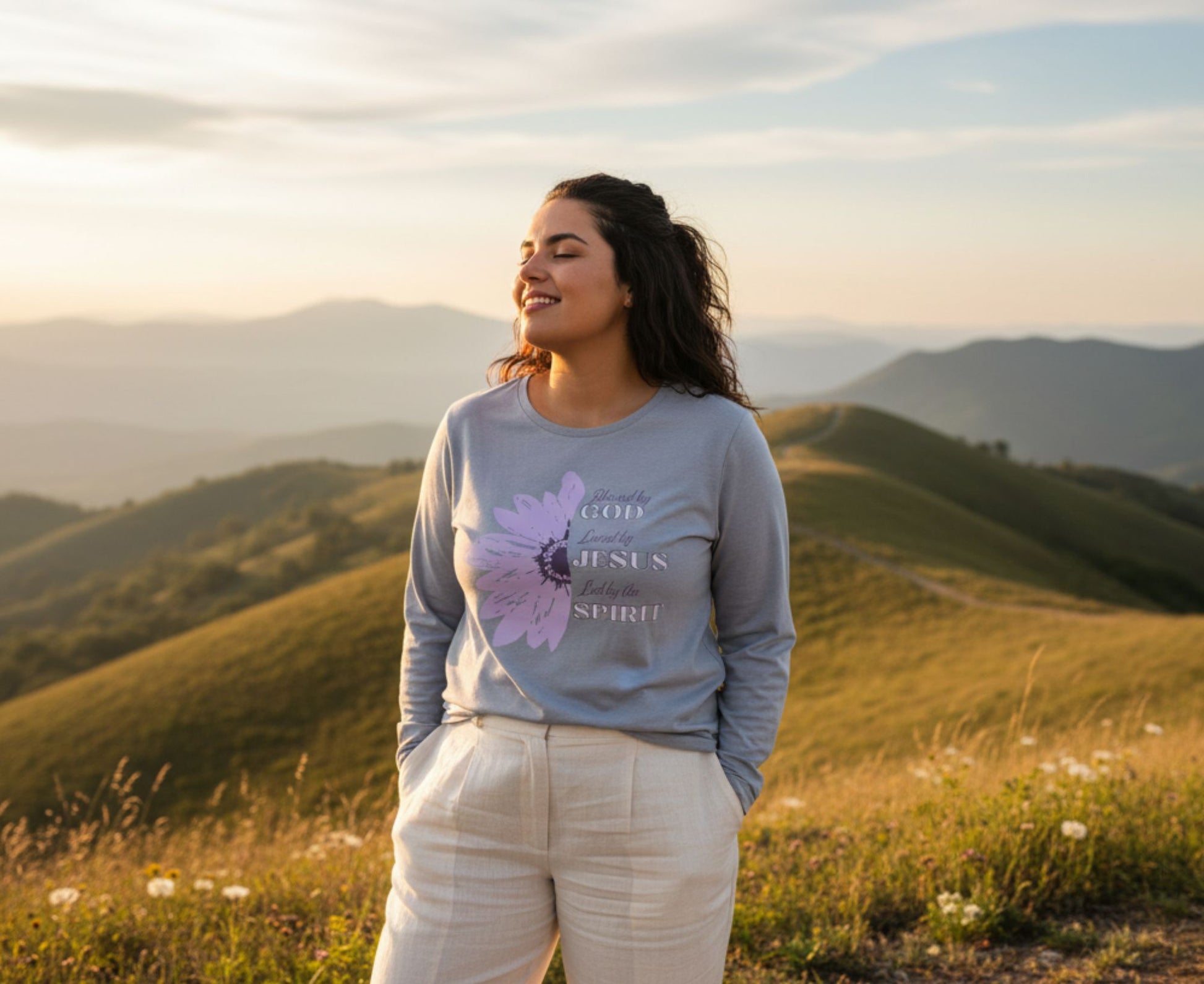 Blessed By God Women's Long Sleeve Christian T-Shirt | Faith Apparel South Africa | Covenant Brands