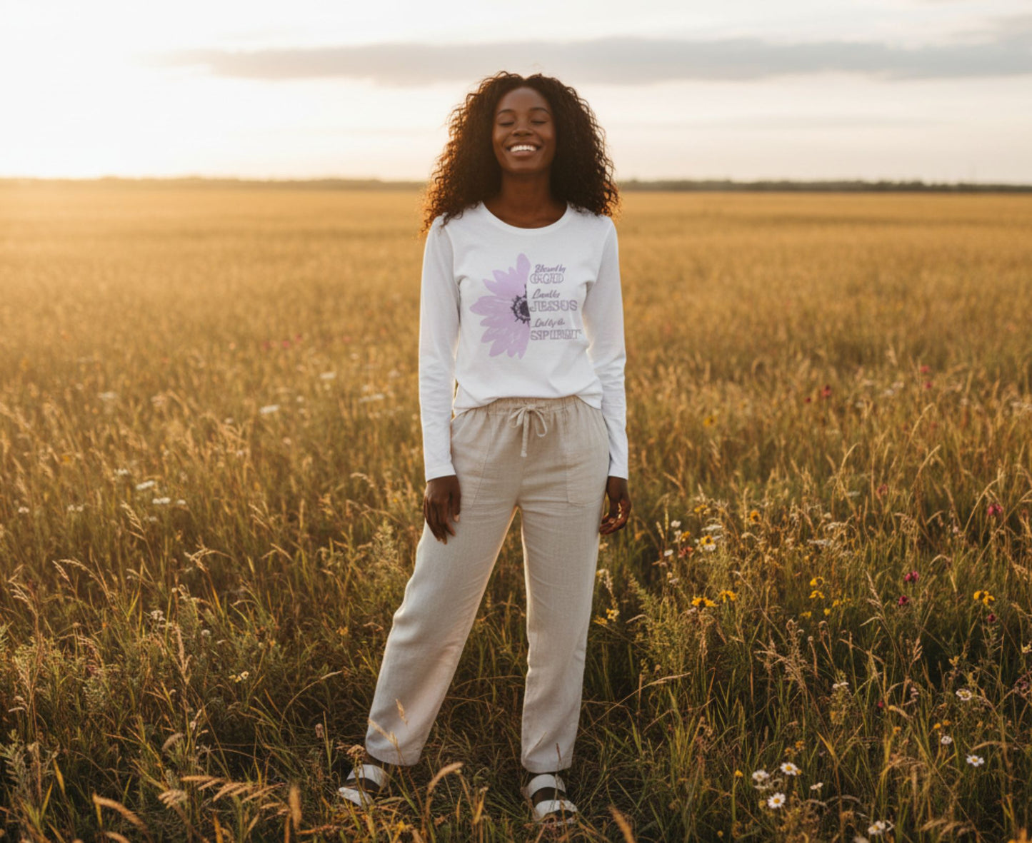 Blessed By God Women's Long Sleeve Christian T-Shirt | Faith Apparel South Africa | Covenant Brands