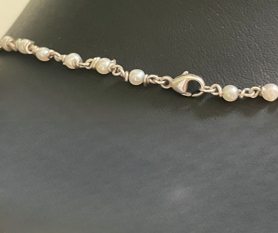 Freshwater Pearl Silver Cross Necklace | Christian Jewellery South Africa | Covenant Brands