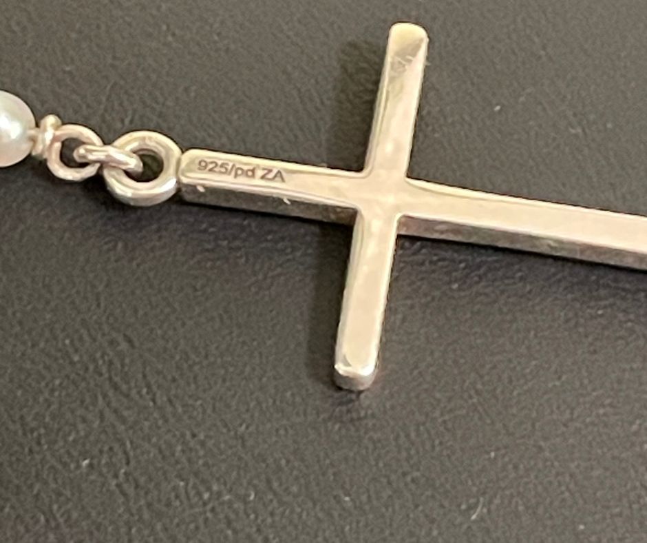 Freshwater Pearl Silver Cross Necklace | Christian Jewellery South Africa | Covenant Brands