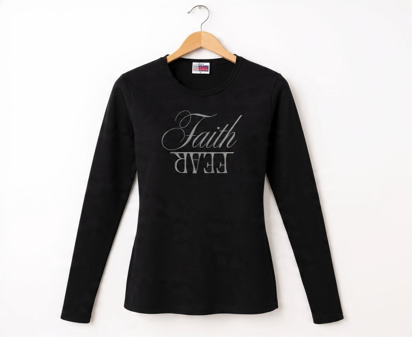 Faith Over Fear Women's Long Sleeve Christian T-Shirt | Faith Apparel South Africa | Covenant Brands