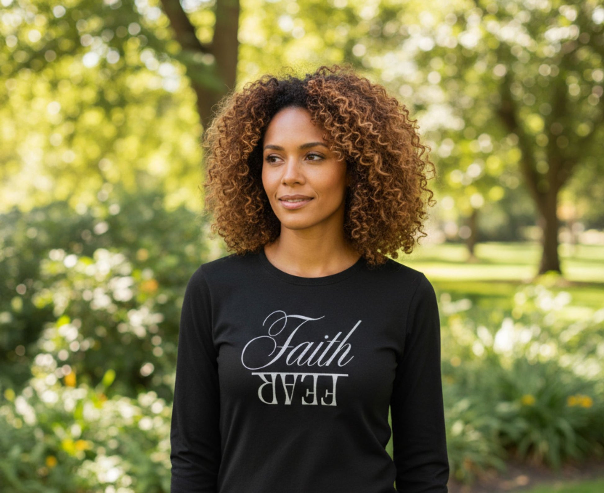 Faith Over Fear Women's Long Sleeve Christian T-Shirt | Faith Apparel South Africa | Covenant Brands