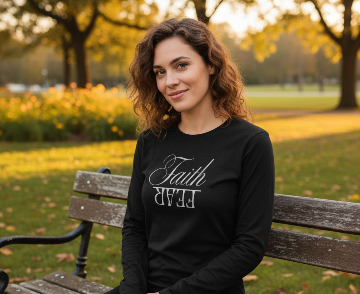 Faith Over Fear Women's Long Sleeve Christian T-Shirt | Faith Apparel South Africa | Covenant Brands