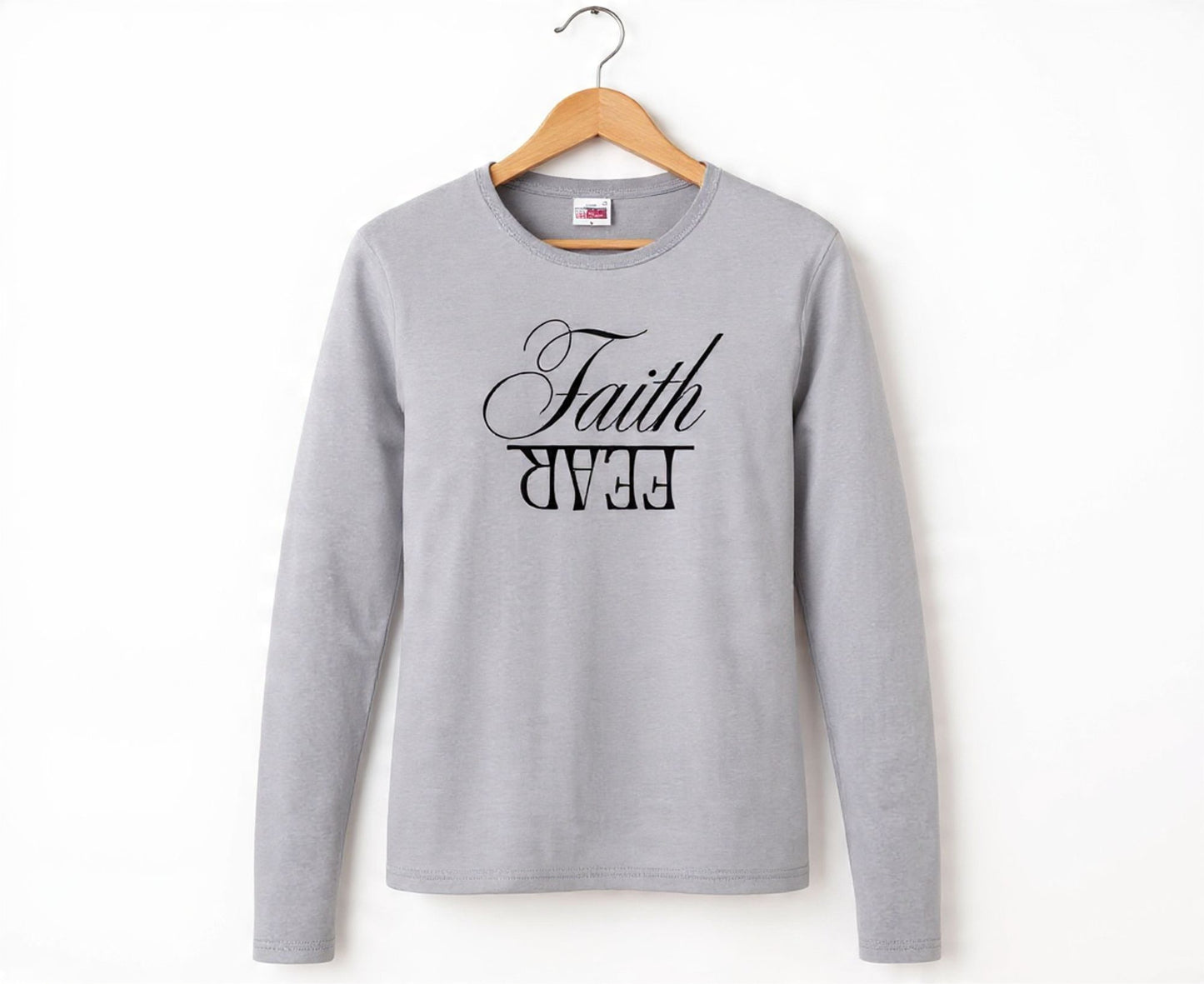 Faith Over Fear Women's Long Sleeve Christian T-Shirt | Faith Apparel South Africa | Covenant Brands
