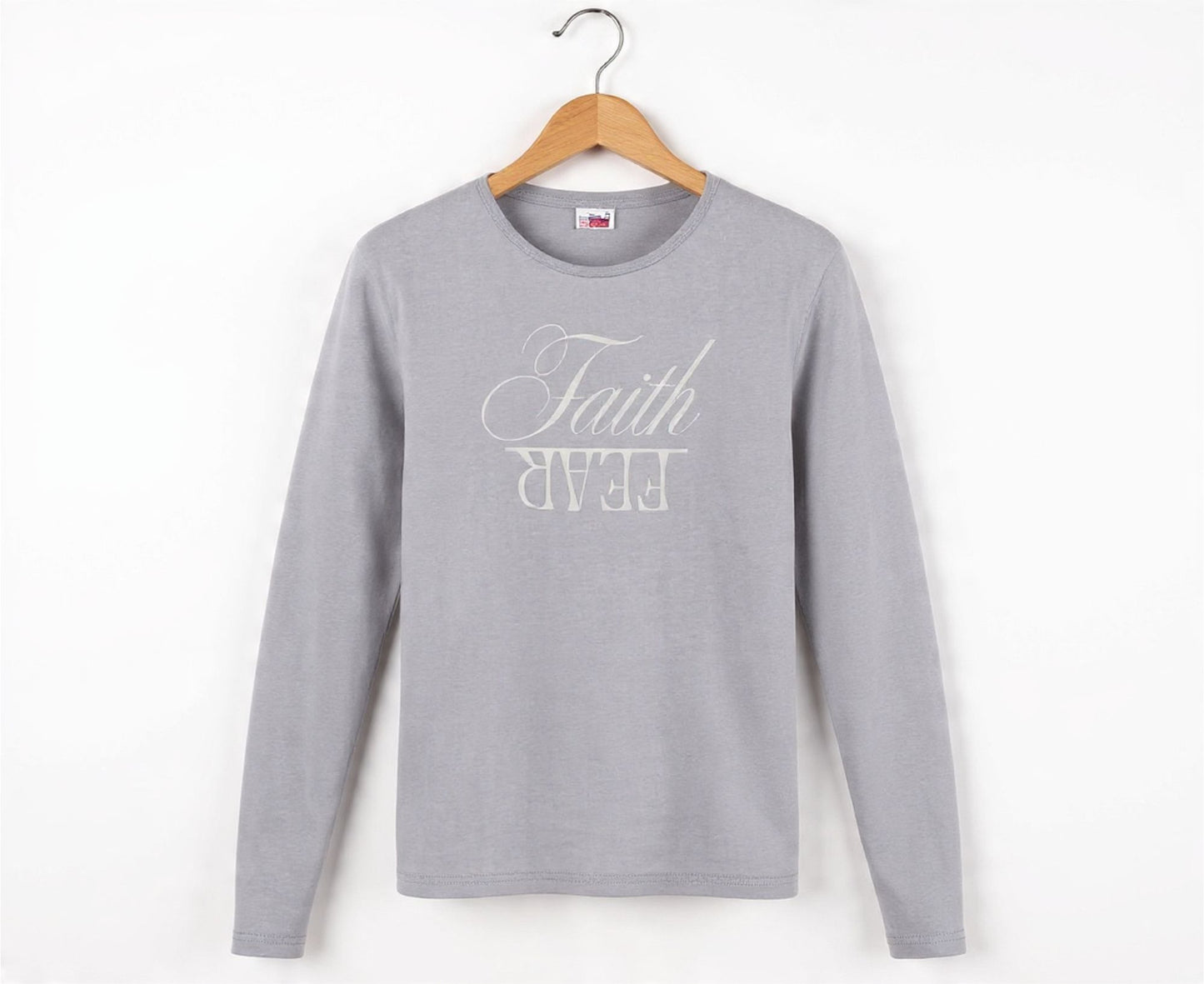 Faith Over Fear Women's Long Sleeve Christian T-Shirt | Faith Apparel South Africa | Covenant Brands