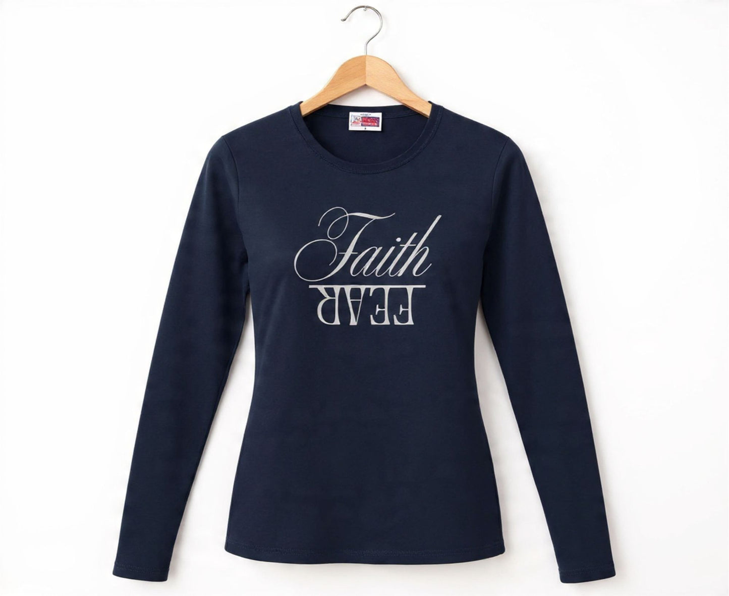 Faith Over Fear Women's Long Sleeve Christian T-Shirt | Faith Apparel South Africa | Covenant Brands