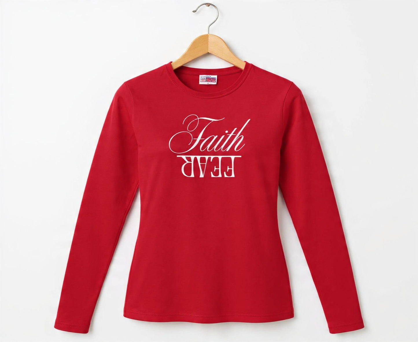 Faith Over Fear Women's Long Sleeve Christian T-Shirt | Faith Apparel South Africa | Covenant Brands