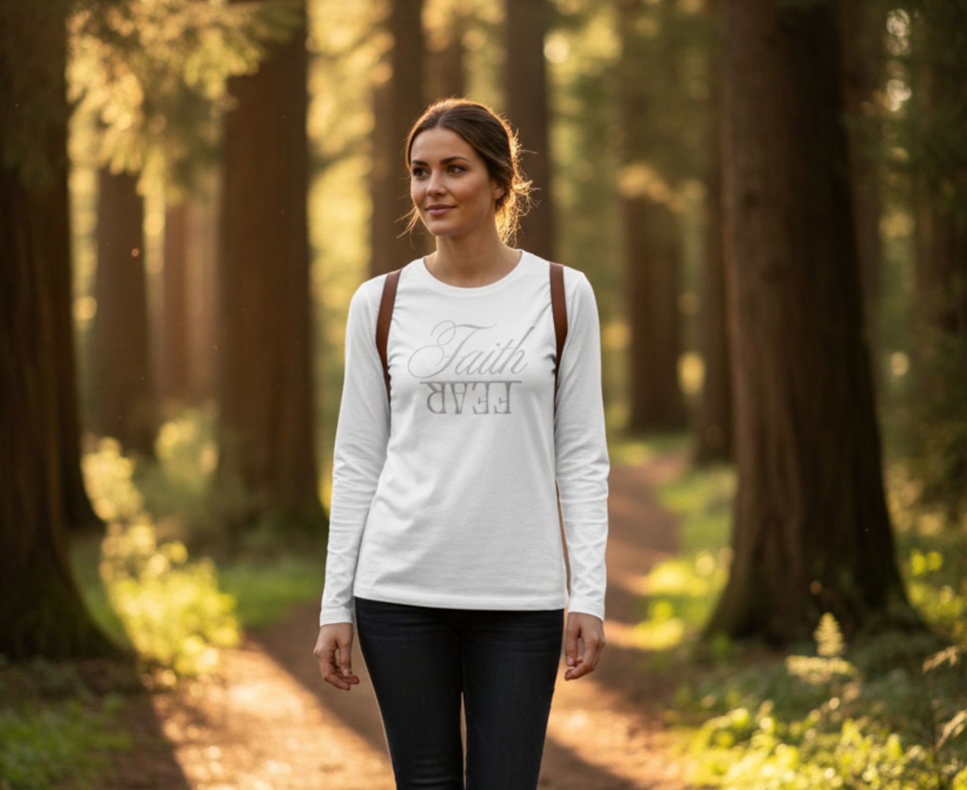 Faith Over Fear Women's Long Sleeve Christian T-Shirt | Faith Apparel South Africa | Covenant Brands