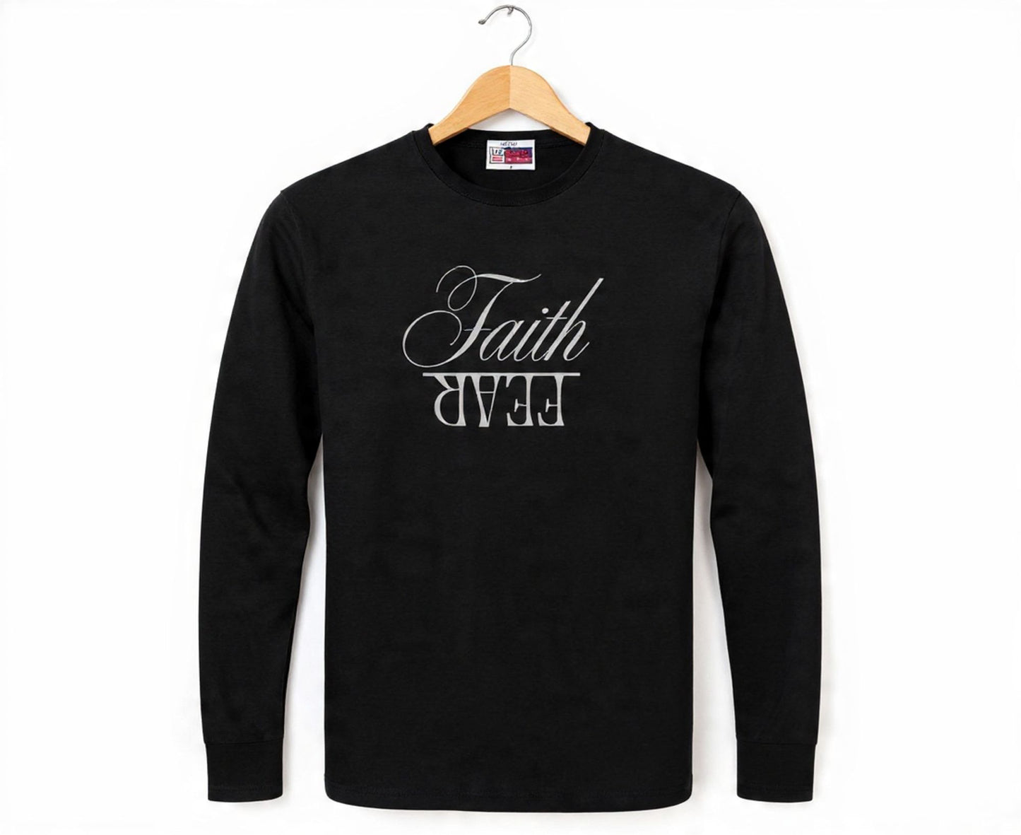 Faith Over Fear Men's Long Sleeve Christian T-Shirt | Faith Apparel South Africa | Covenant Brands