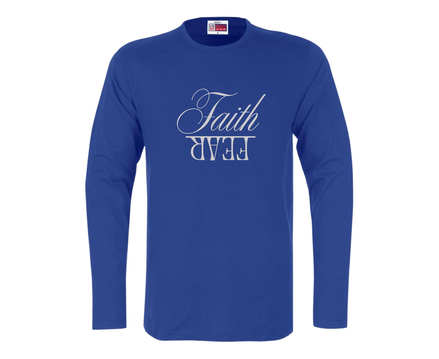 Faith Over Fear Men's Long Sleeve Christian T-Shirt | Faith Apparel South Africa | Covenant Brands