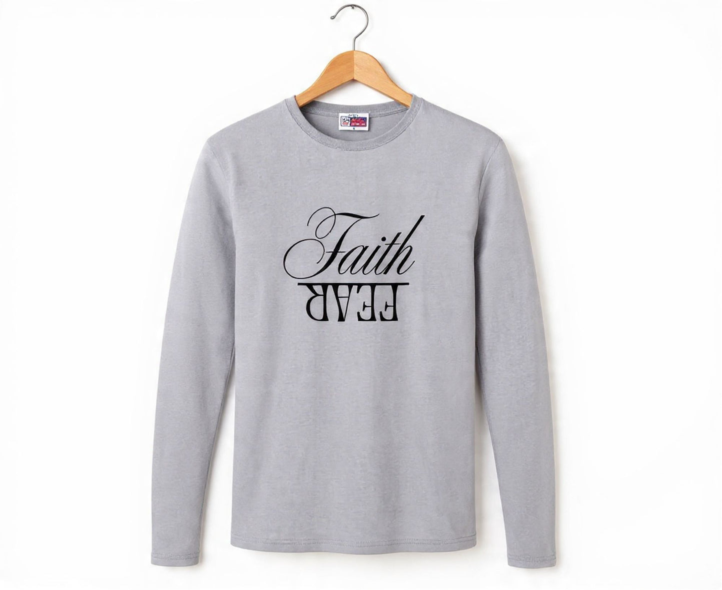 Faith Over Fear Men's Long Sleeve Christian T-Shirt | Faith Apparel South Africa | Covenant Brands