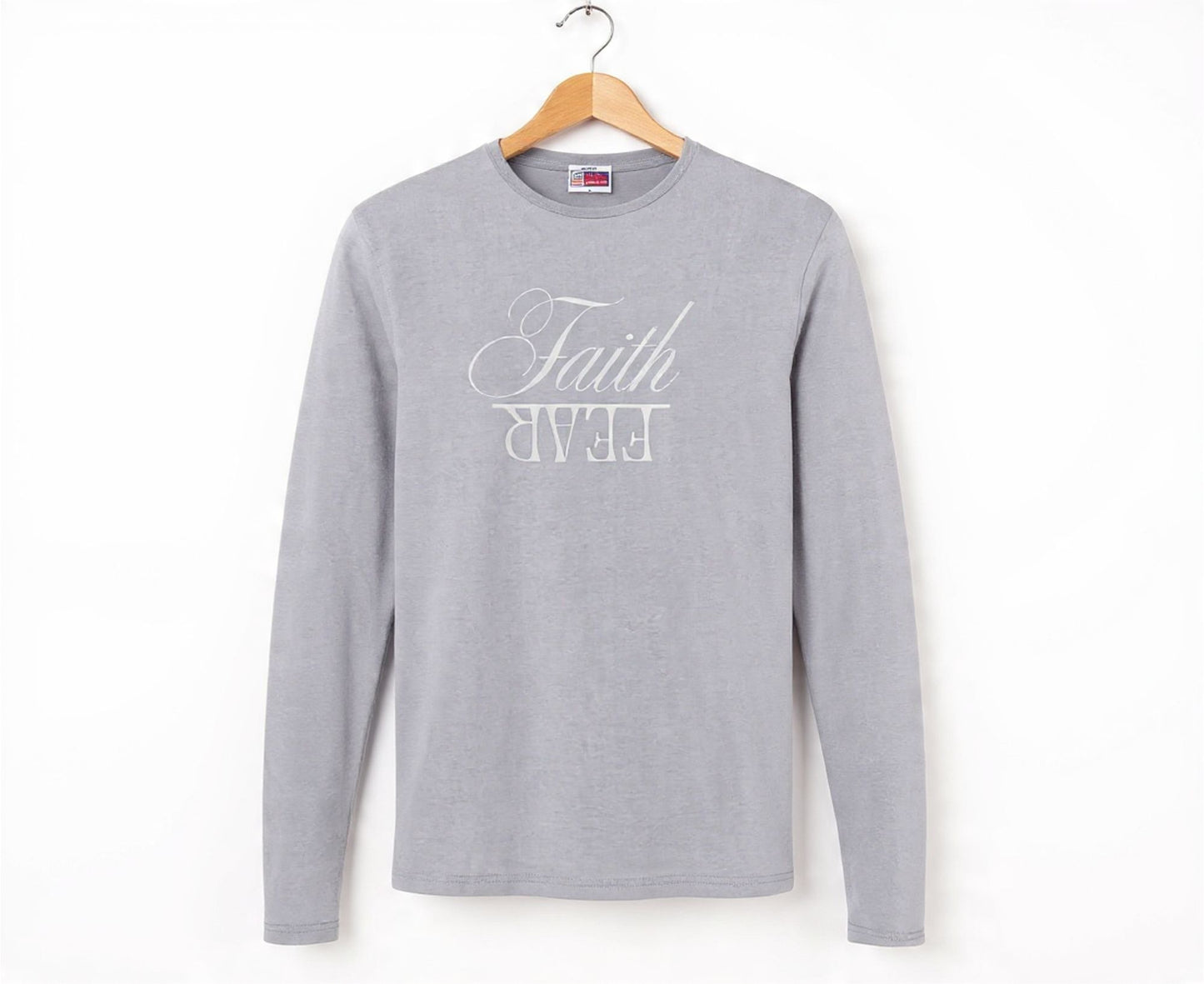 Faith Over Fear Men's Long Sleeve Christian T-Shirt | Faith Apparel South Africa | Covenant Brands