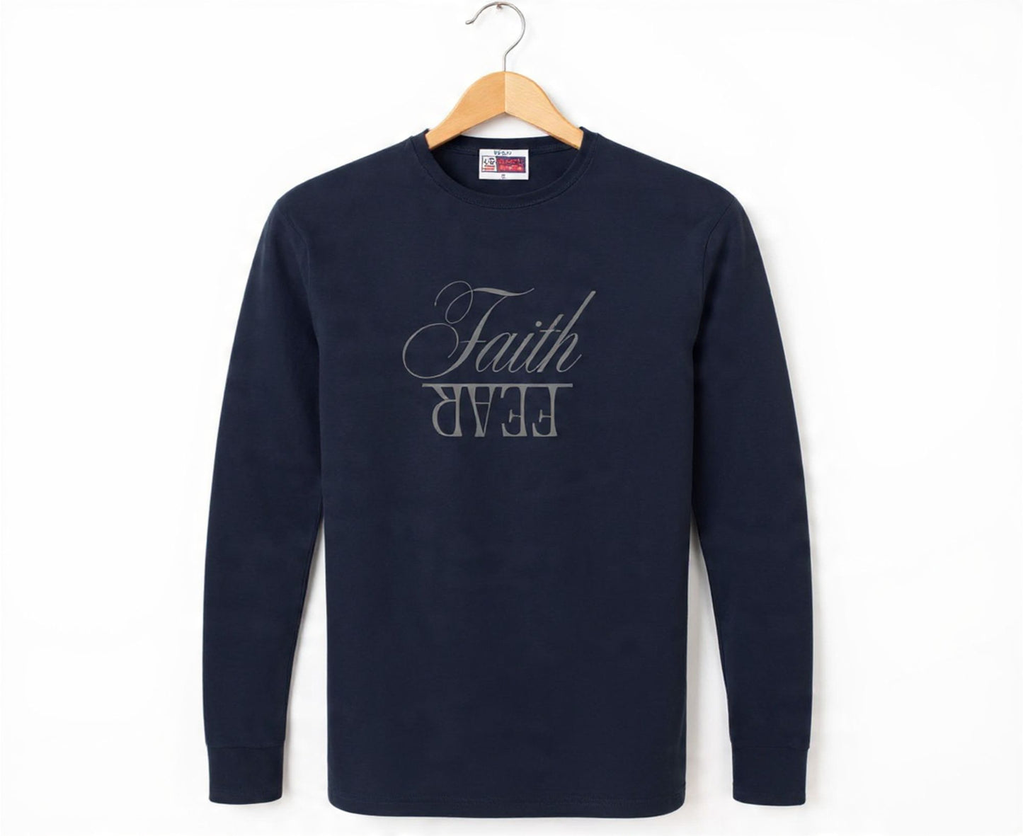 Faith Over Fear Men's Long Sleeve Christian T-Shirt | Faith Apparel South Africa | Covenant Brands
