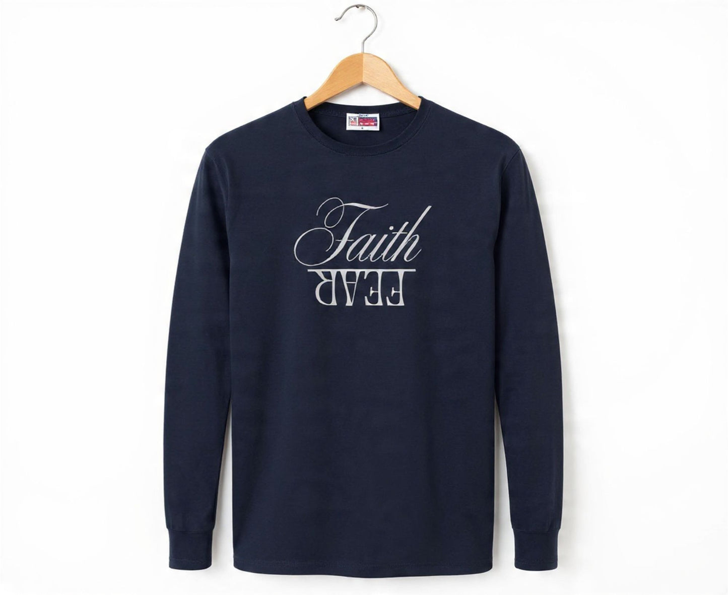 Faith Over Fear Men's Long Sleeve Christian T-Shirt | Faith Apparel South Africa | Covenant Brands