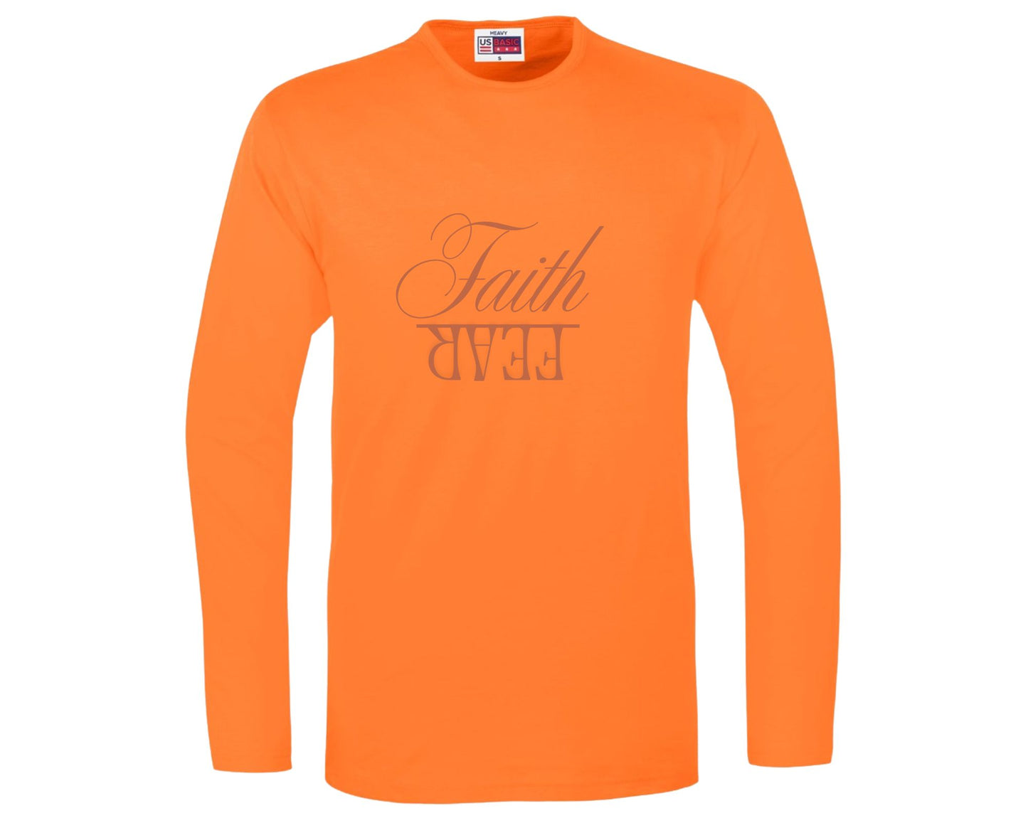 Faith Over Fear Men's Long Sleeve Christian T-Shirt | Faith Apparel South Africa | Covenant Brands