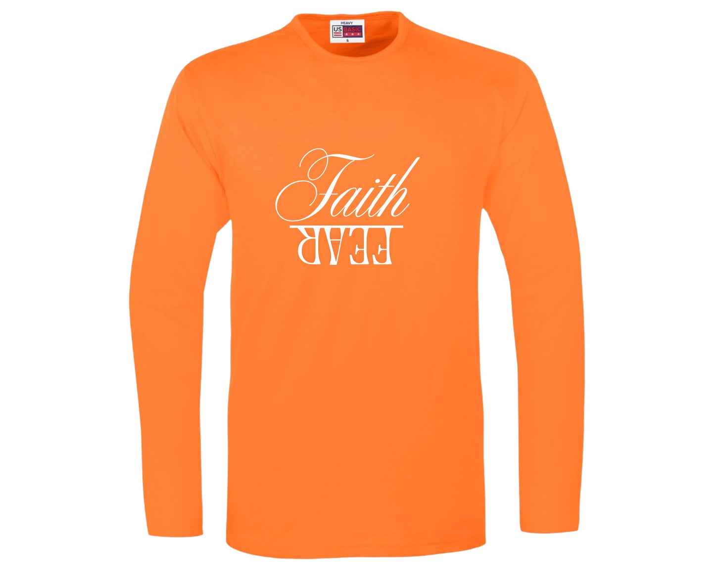 Faith Over Fear Men's Long Sleeve Christian T-Shirt | Faith Apparel South Africa | Covenant Brands