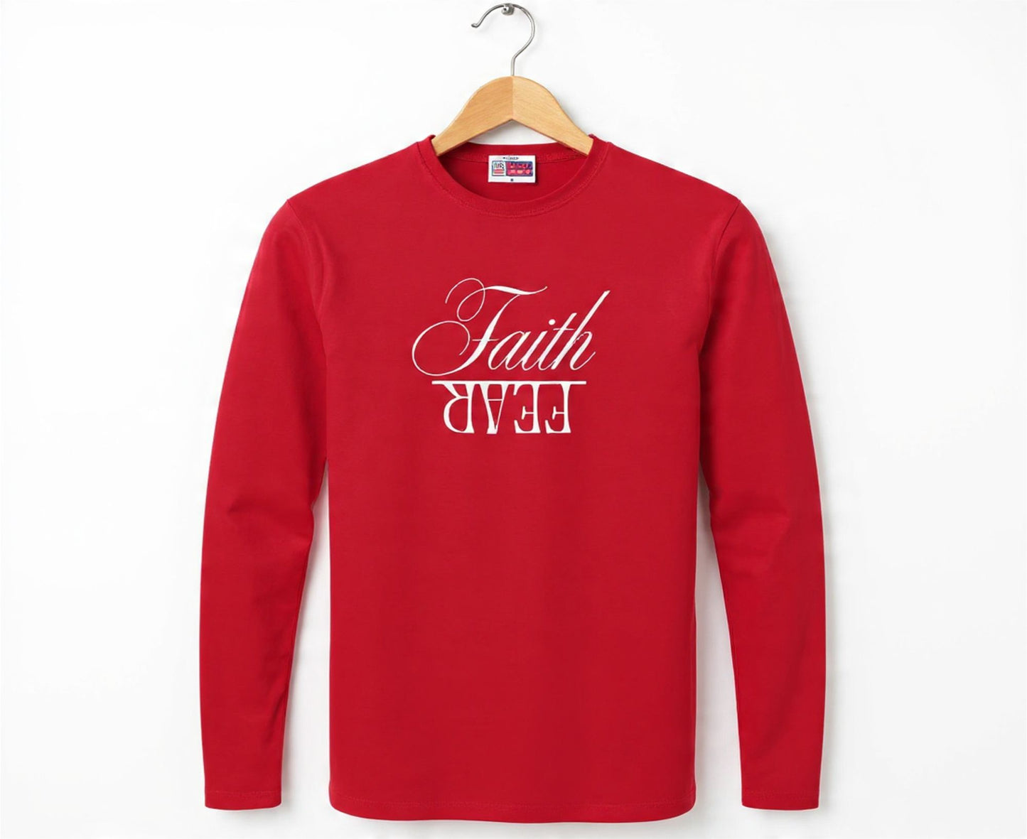 Faith Over Fear Men's Long Sleeve Christian T-Shirt | Faith Apparel South Africa | Covenant Brands
