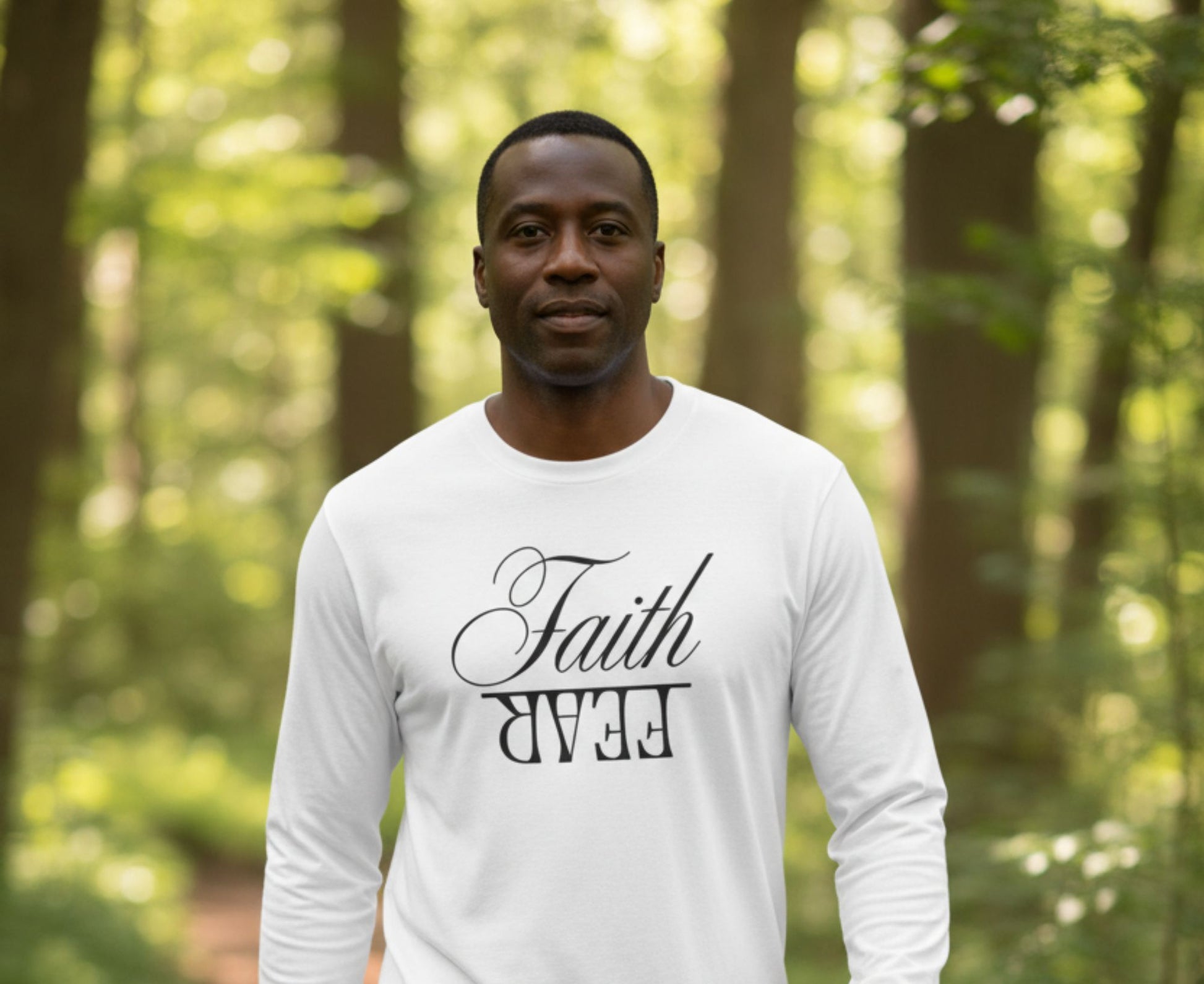 Faith Over Fear Men's Long Sleeve Christian T-Shirt | Faith Apparel South Africa | Covenant Brands
