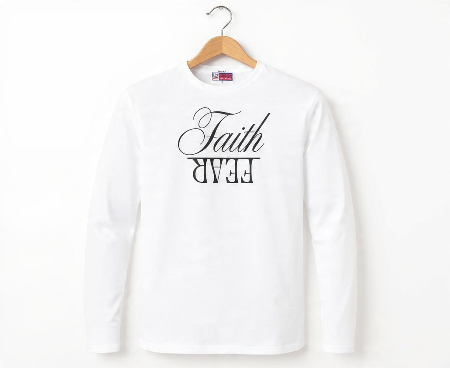 Faith Over Fear Men's Long Sleeve Christian T-Shirt | Faith Apparel South Africa | Covenant Brands