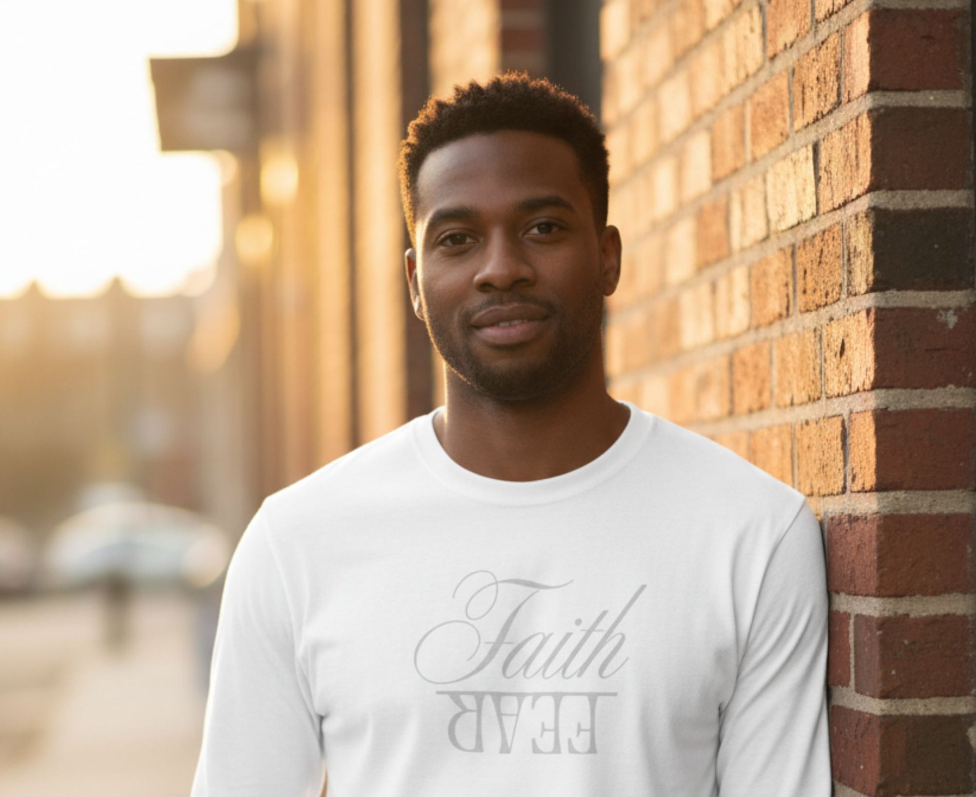 Faith Over Fear Men's Long Sleeve Christian T-Shirt | Faith Apparel South Africa | Covenant Brands