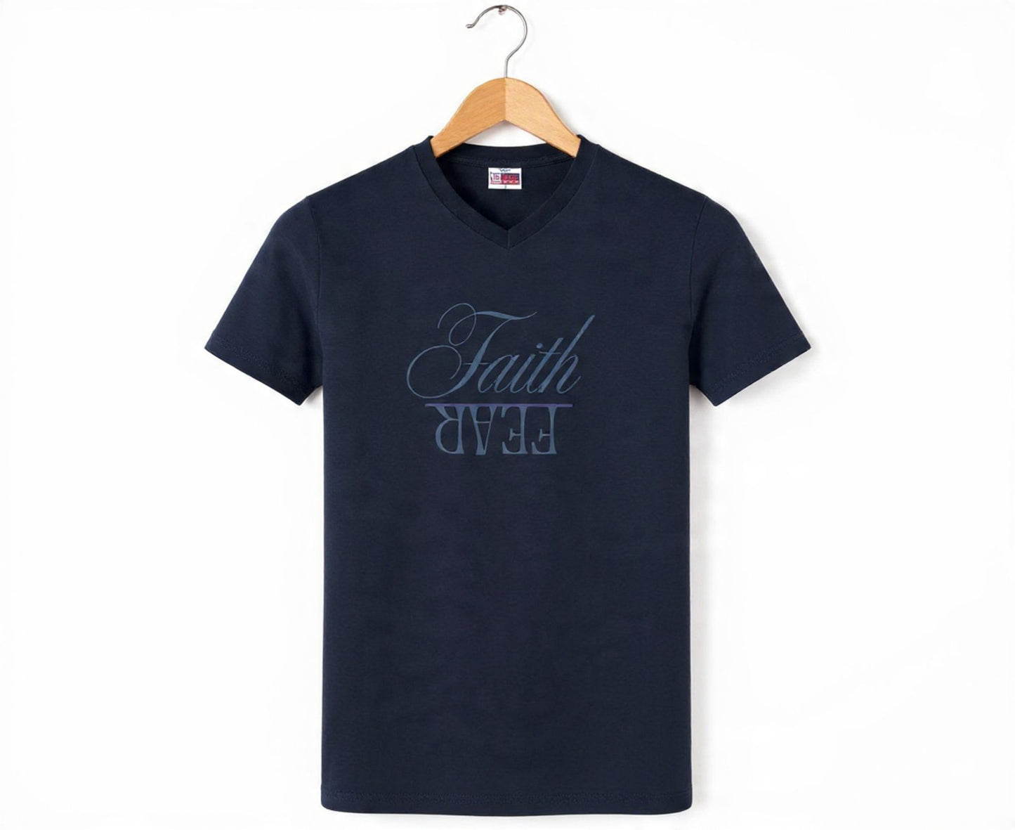 Faith Over Fear Men's V-Neck Christian T-Shirt | Faith Apparel South Africa | Covenant Brands