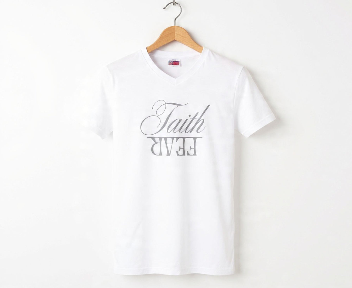 Faith Over Fear Men's V-Neck Christian T-Shirt | Faith Apparel South Africa | Covenant Brands