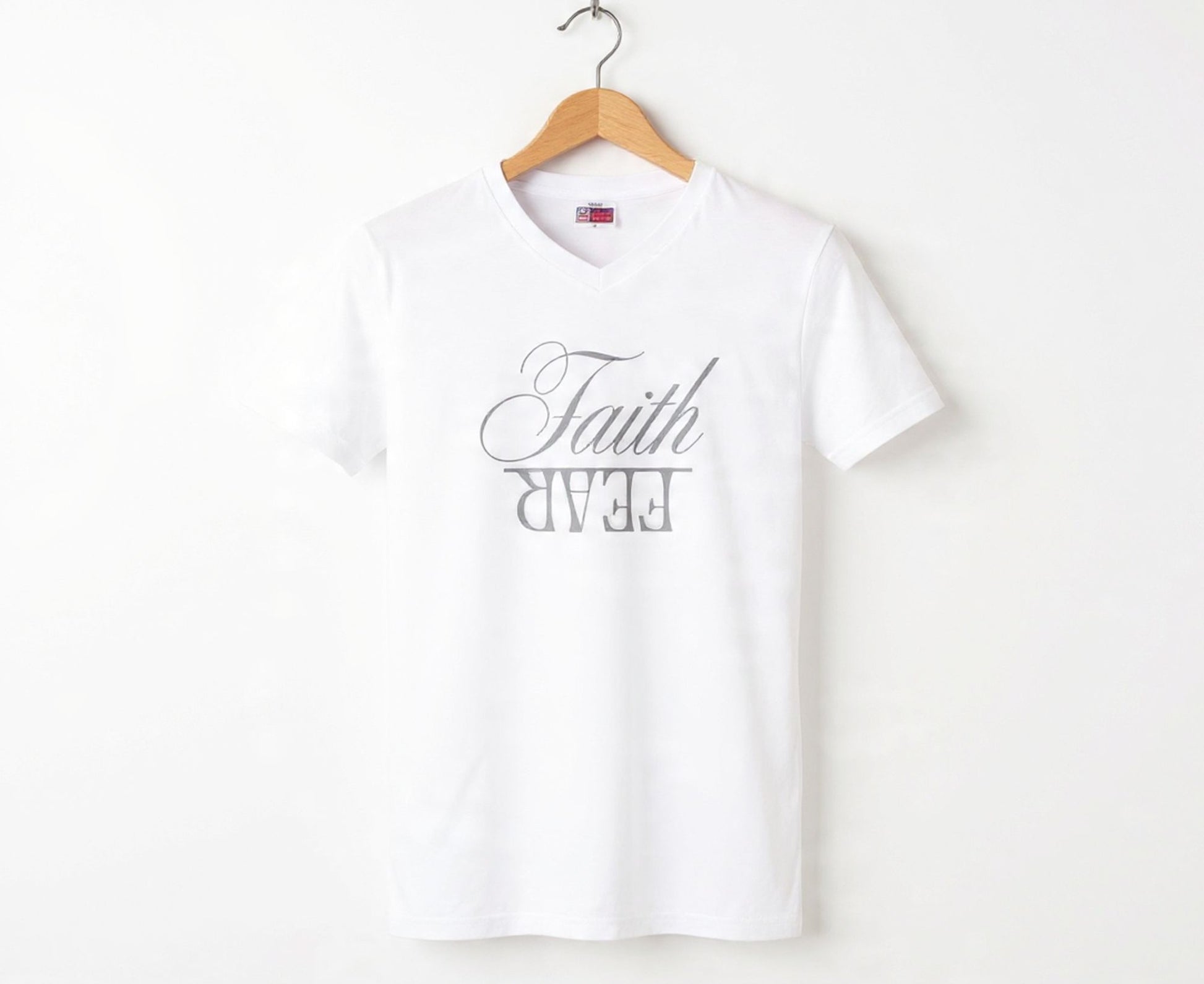 Faith Over Fear Men's V-Neck Christian T-Shirt | Faith Apparel South Africa | Covenant Brands