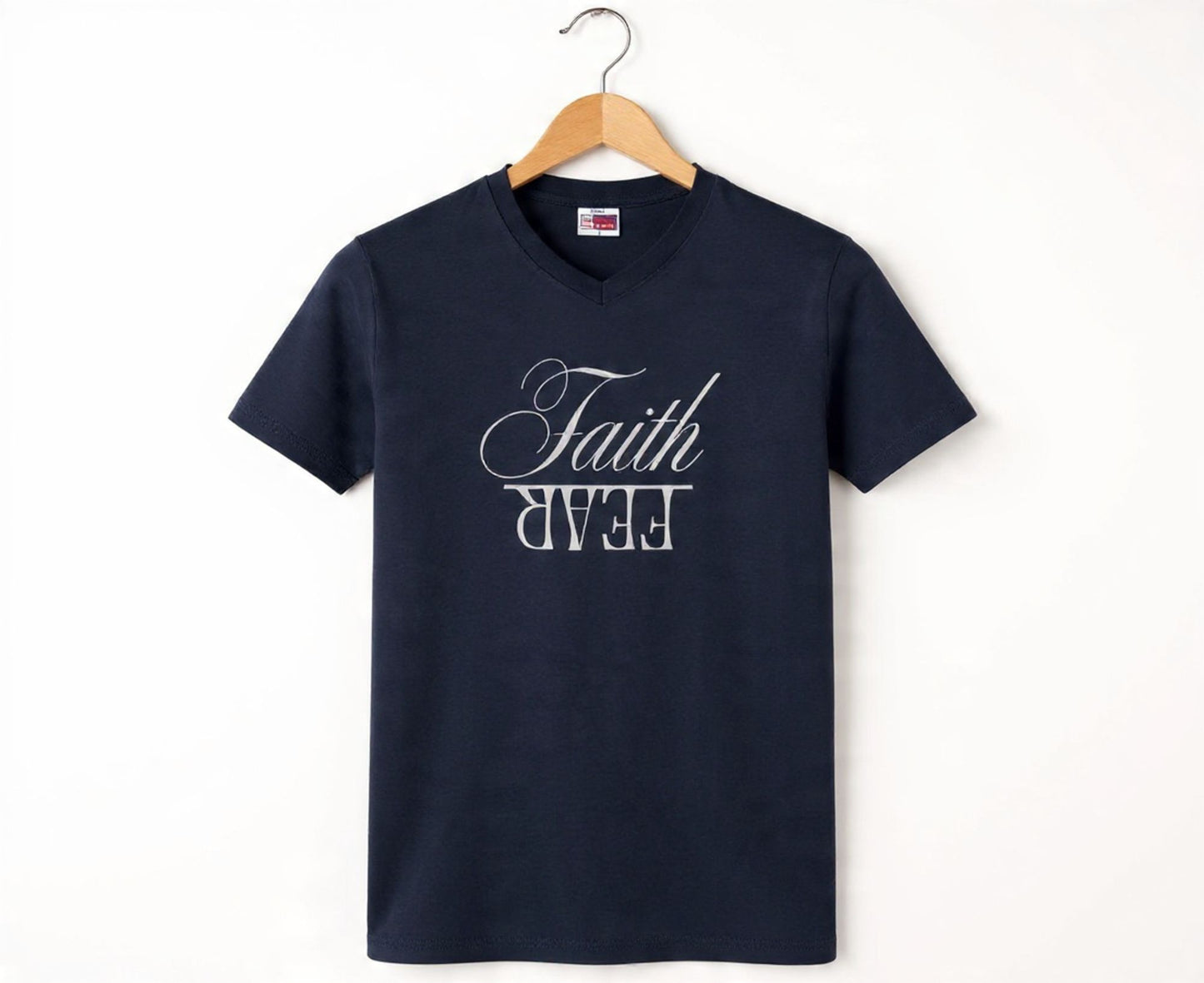 Faith Over Fear Men's V-Neck Christian T-Shirt | Faith Apparel South Africa | Covenant Brands