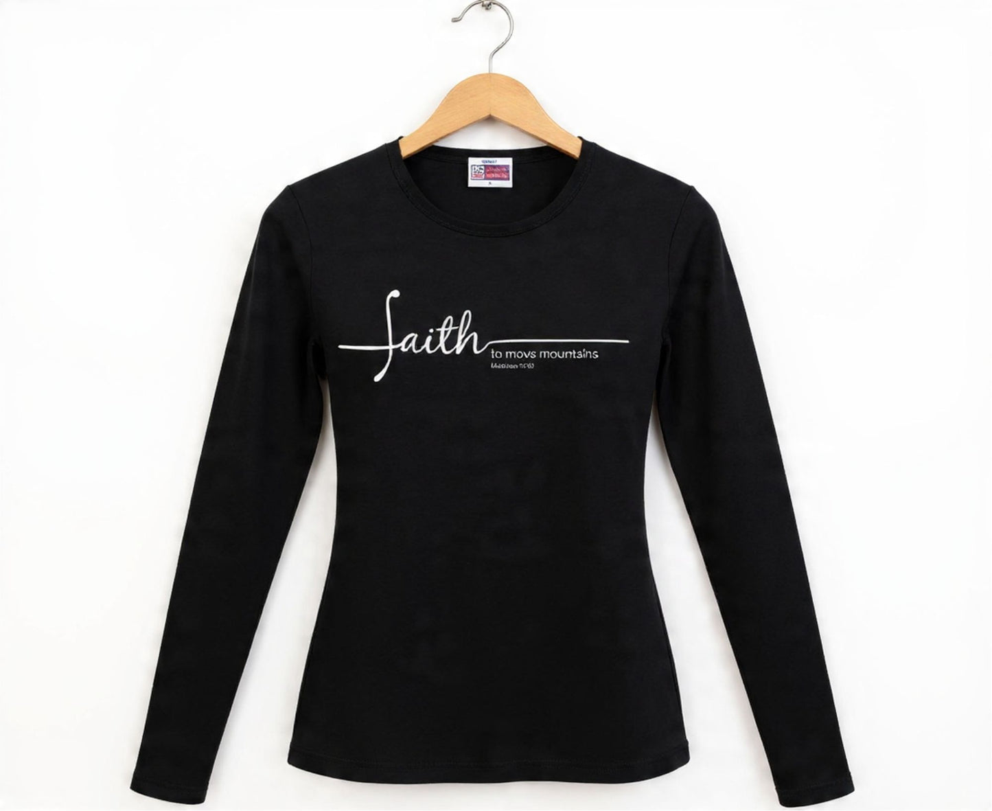 Faith To Move Mountains Women's Long Sleeve Christian T-Shirt | Faith Apparel South Africa | Covenant Brands