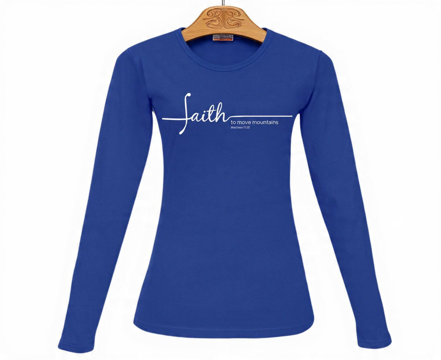 Faith To Move Mountains Women's Long Sleeve Christian T-Shirt | Faith Apparel South Africa | Covenant Brands