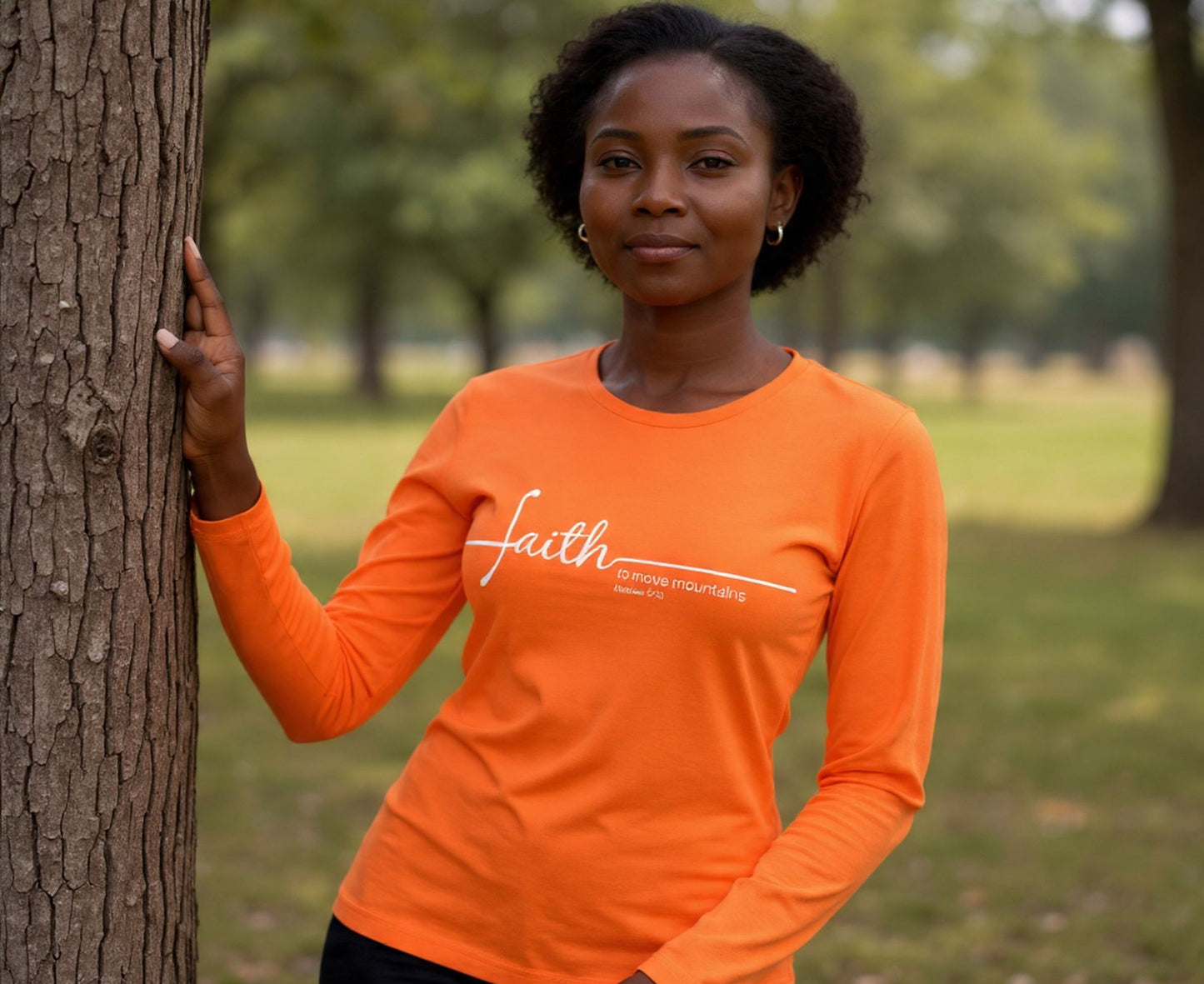 Faith To Move Mountains Women's Long Sleeve Christian T-Shirt | Faith Apparel South Africa | Covenant Brands