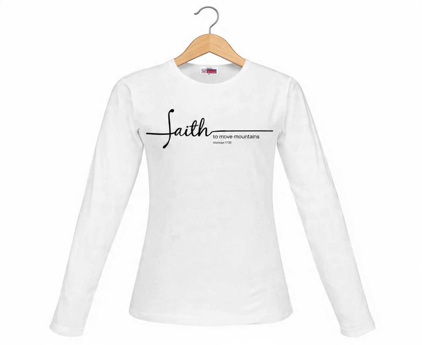 Faith To Move Mountains Women's Long Sleeve Christian T-Shirt | Faith Apparel South Africa | Covenant Brands