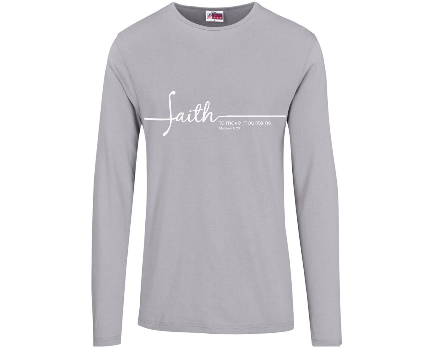 Faith To Move Mountains Men's Long Sleeve Christian T-Shirt | Faith Apparel South Africa | Covenant Brands