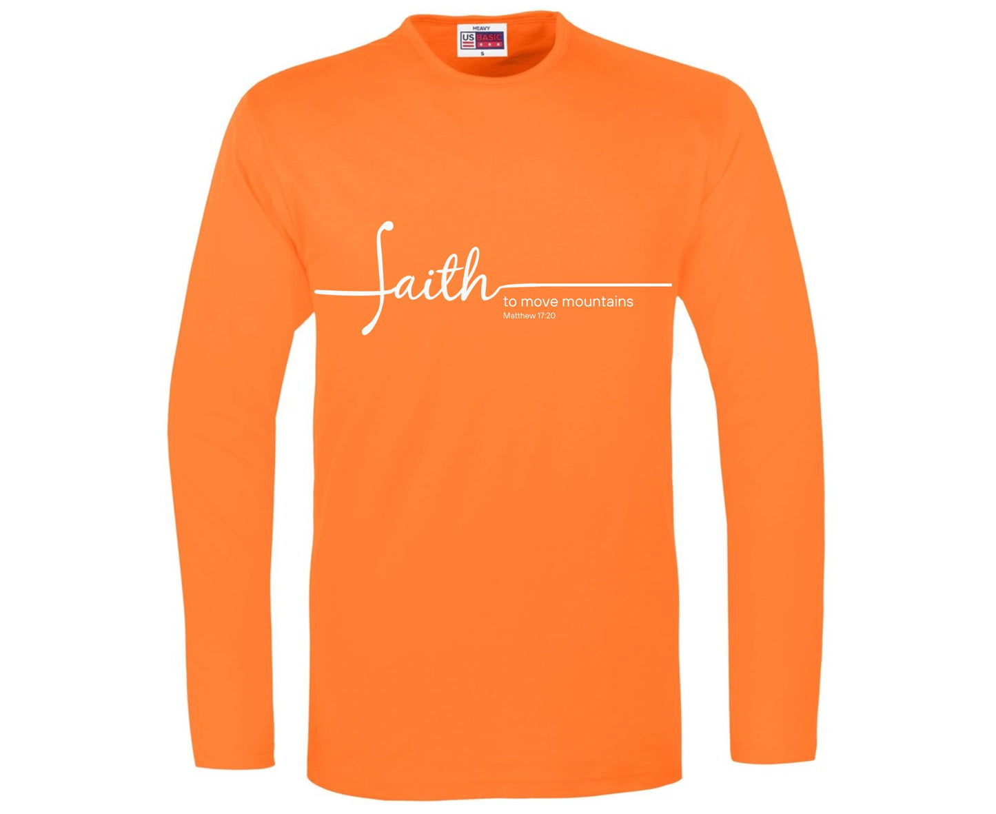 Faith To Move Mountains Men's Long Sleeve Christian T-Shirt | Faith Apparel South Africa | Covenant Brands