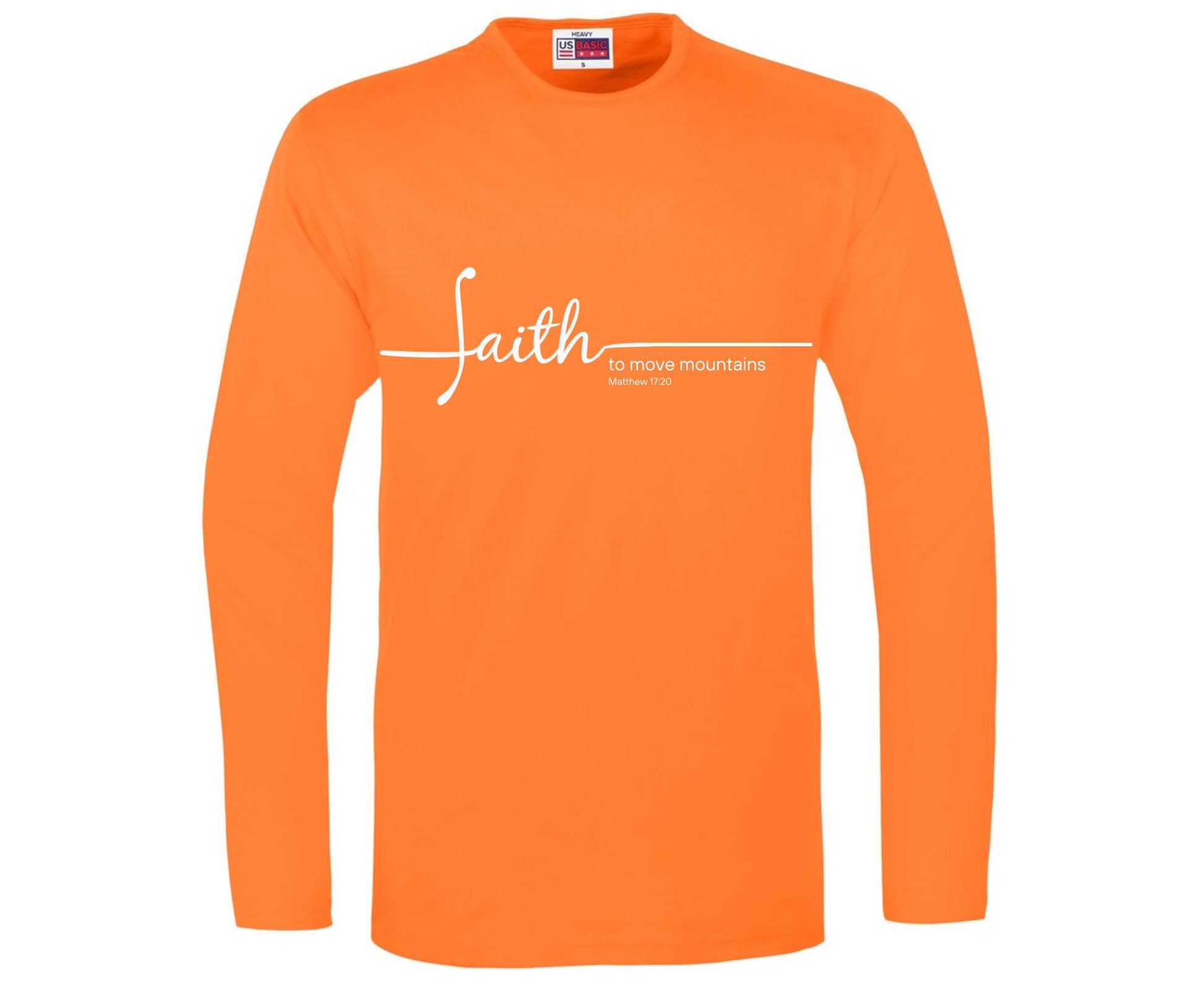 Faith To Move Mountains Men's Long Sleeve Christian T-Shirt | Faith Apparel South Africa | Covenant Brands