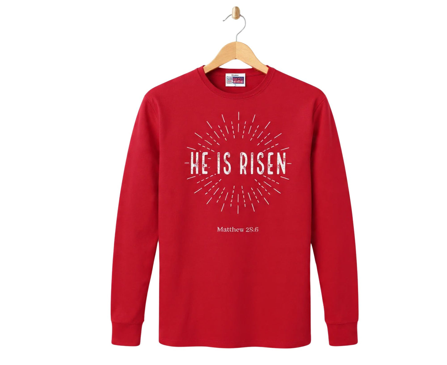 He Is Risen Men's Long Sleeve Christian T-Shirt | Faith Apparel South Africa | Covenant Brands