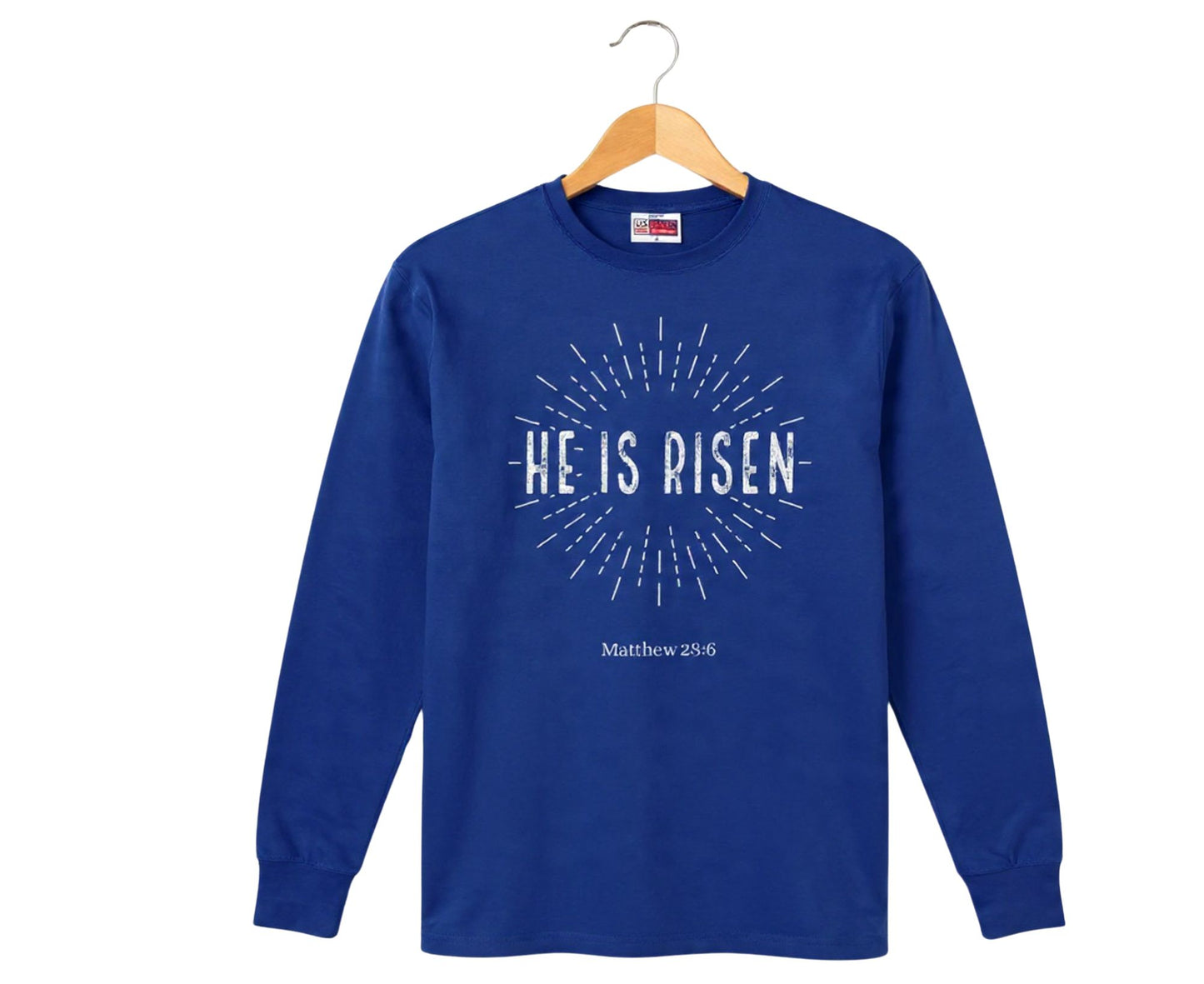 He Is Risen Men's Long Sleeve Christian T-Shirt | Faith Apparel South Africa | Covenant Brands