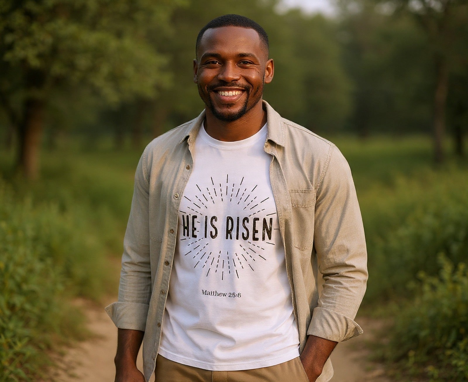 He Is Risen Unisex Christian T-Shirt | Faith Apparel South Africa | Covenant Brands
