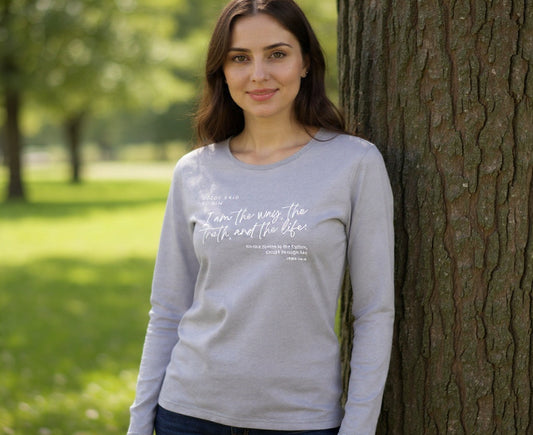 I Am The Way Women's Long Sleeve Christian T-Shirt | Faith Apparel South Africa | Covenant Brands