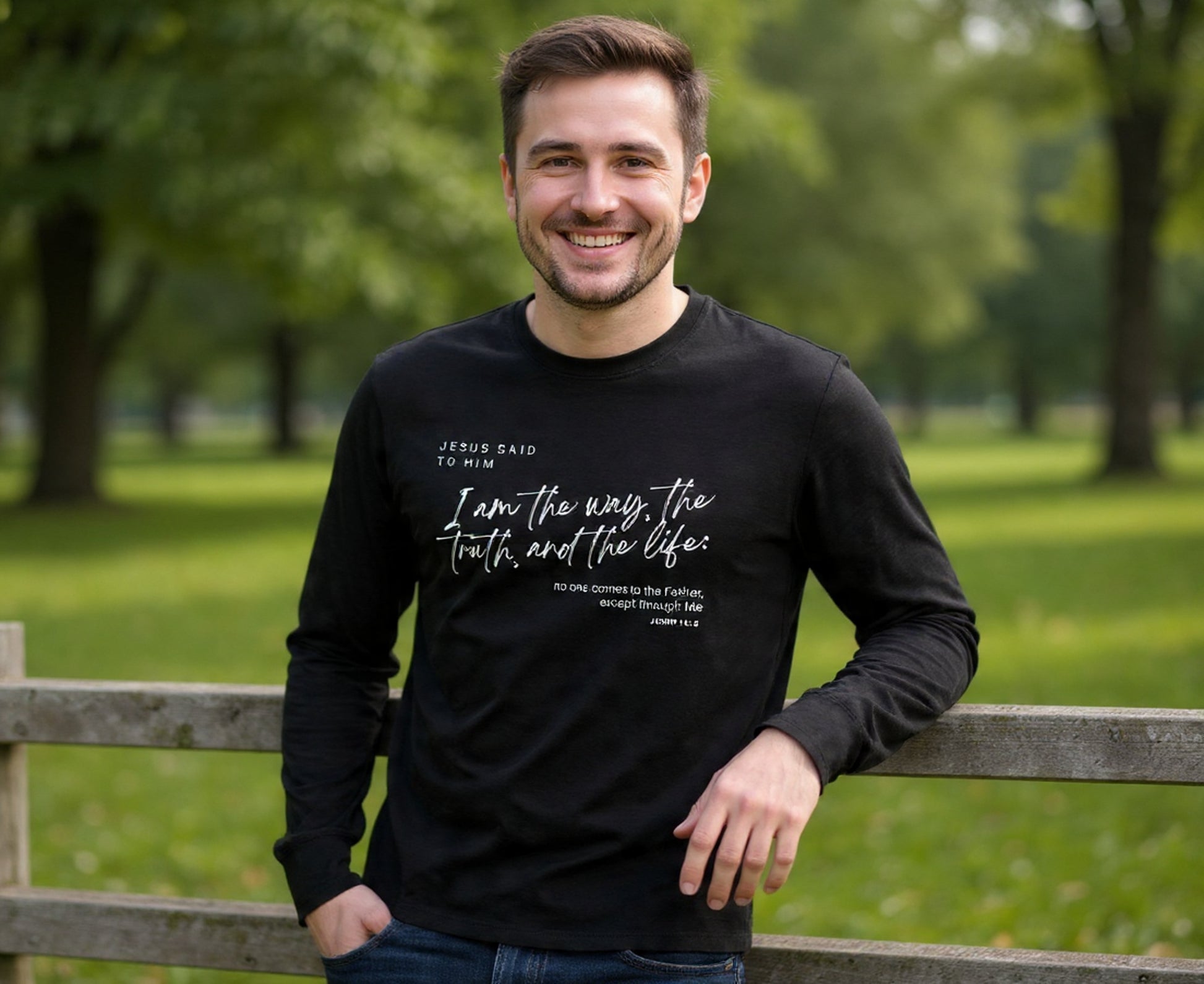 I Am The Way Men's Long Sleeve Christian T-Shirt | Faith Apparel South Africa | Covenant Brands