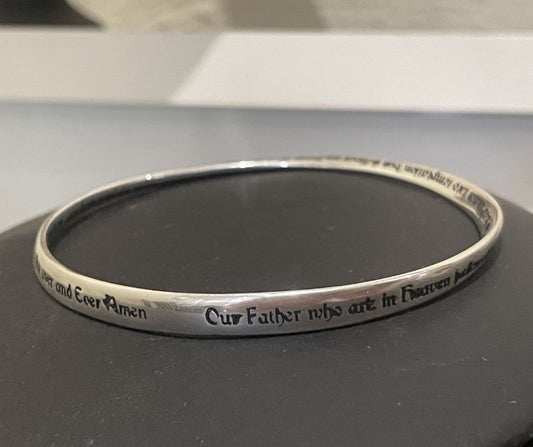 Sterling Silver Lord's Prayer Bangle | Christian Jewellery South Africa | Covenant Brands
