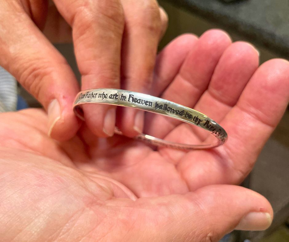 Sterling Silver Lord's Prayer Bangle | Christian Jewellery South Africa | Covenant Brands