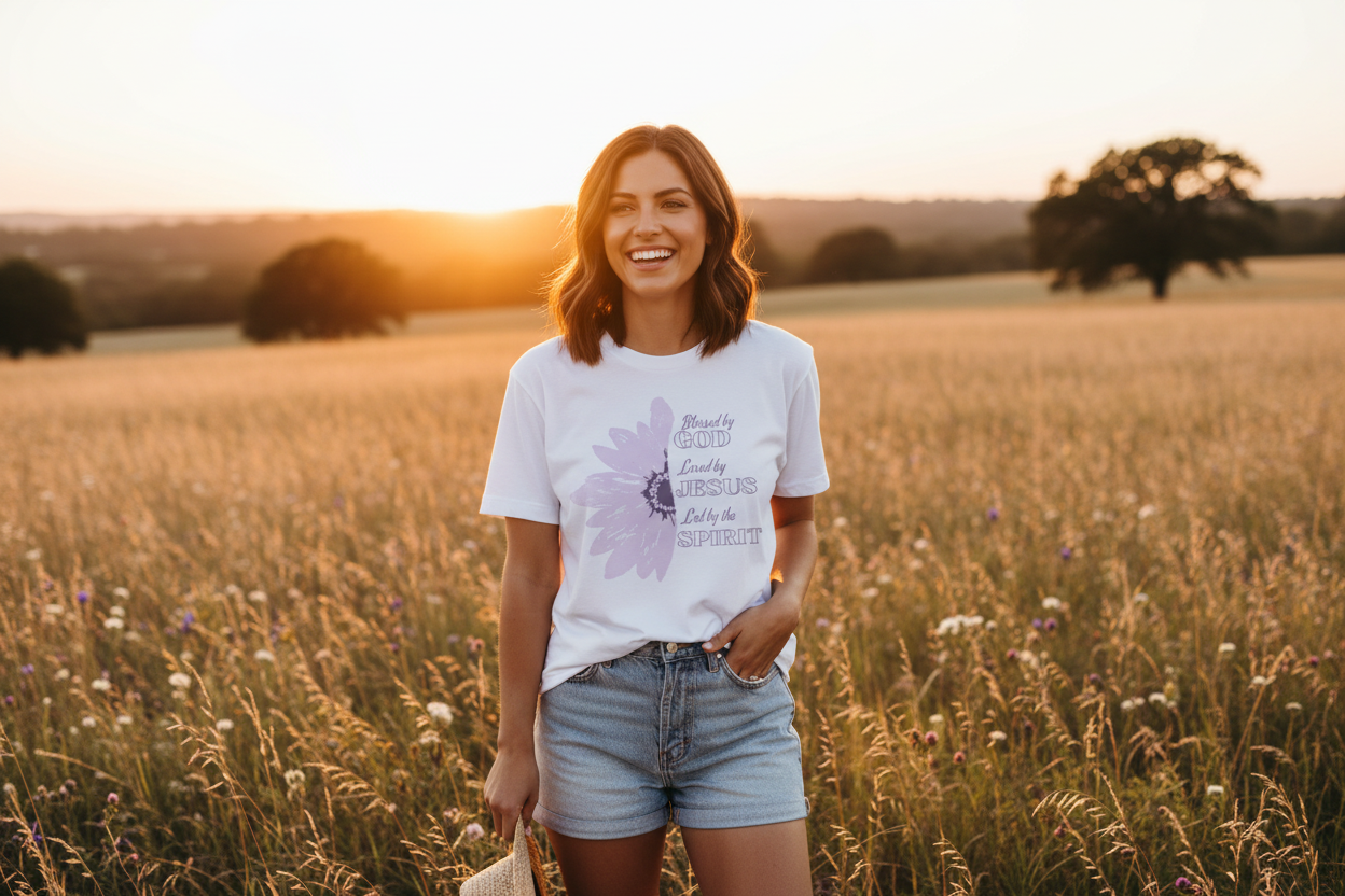 Blessed By God - White Tee Lifestyle