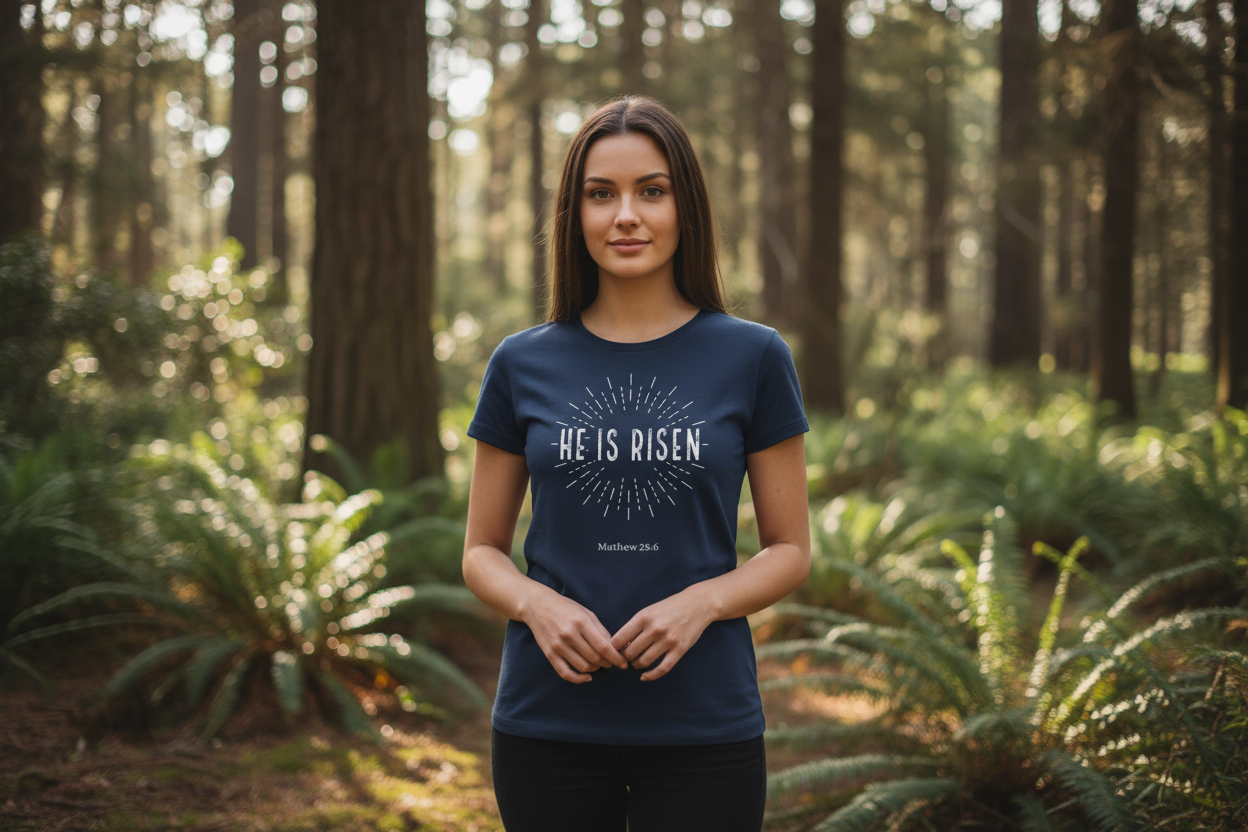 He Is Risen Women's Christian T-Shirt | Faith Apparel South Africa | Covenant Brands