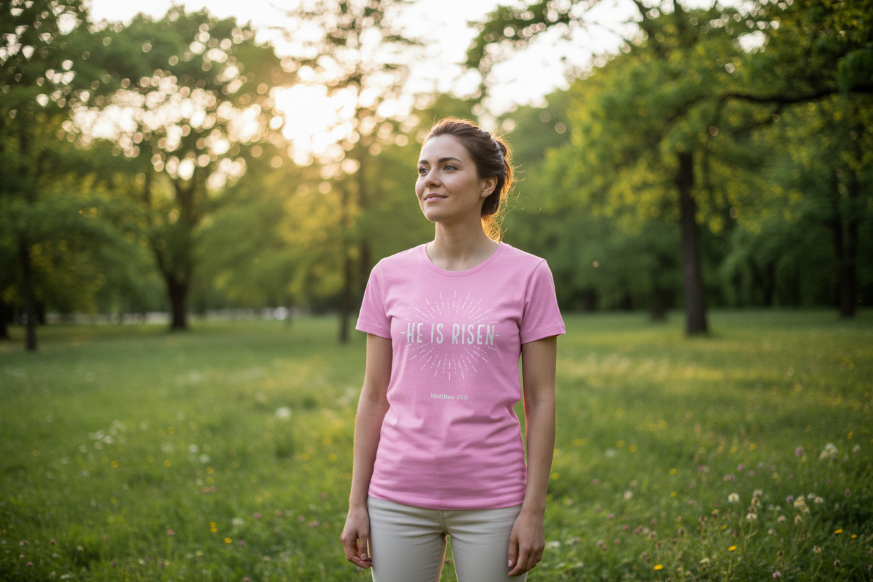 He Is Risen Women's Christian T-Shirt | Faith Apparel South Africa | Covenant Brands
