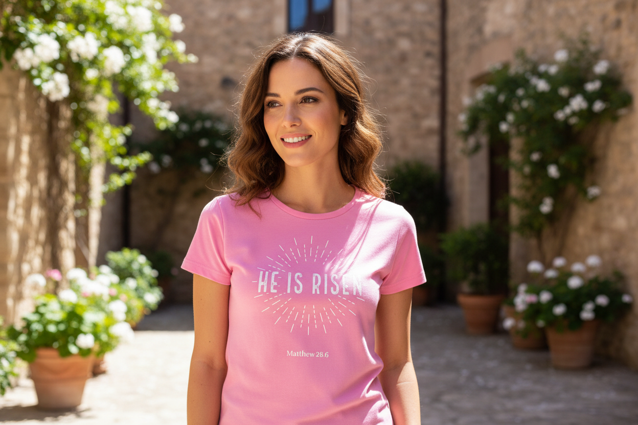 He Is Risen Women's Christian T-Shirt | Faith Apparel South Africa | Covenant Brands
